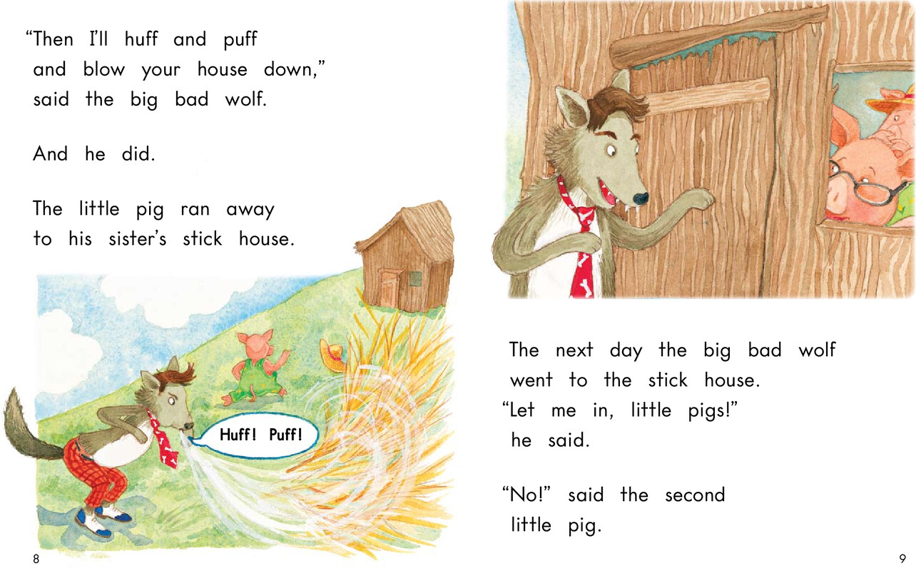 The Three Little Pigs And The Big Bad Wolf绘本故事第5页