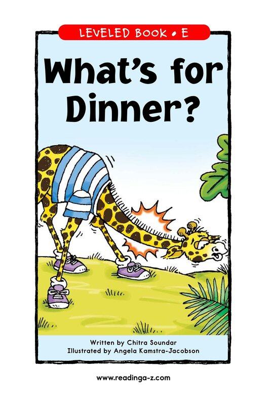 What's for Dinner绘本故事第2页