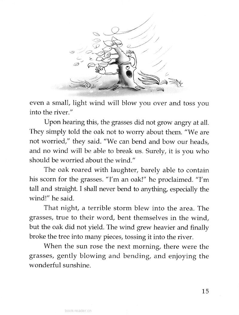 The Oak and the Grasses绘本故事第3页