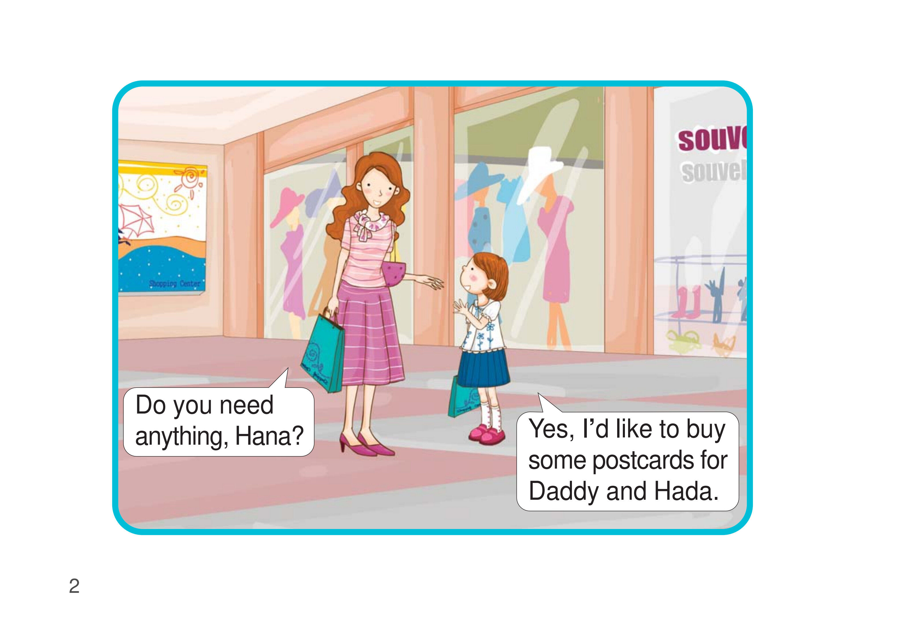 A Postcard for Dad and Hana绘本故事第3页