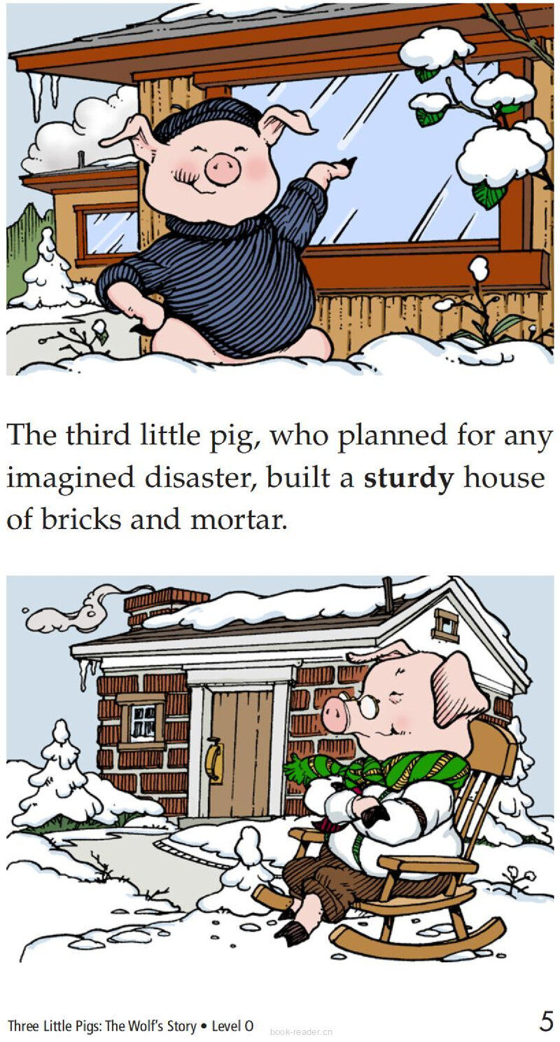 Three Little Pigs The Wolf's Story绘本故事第5页