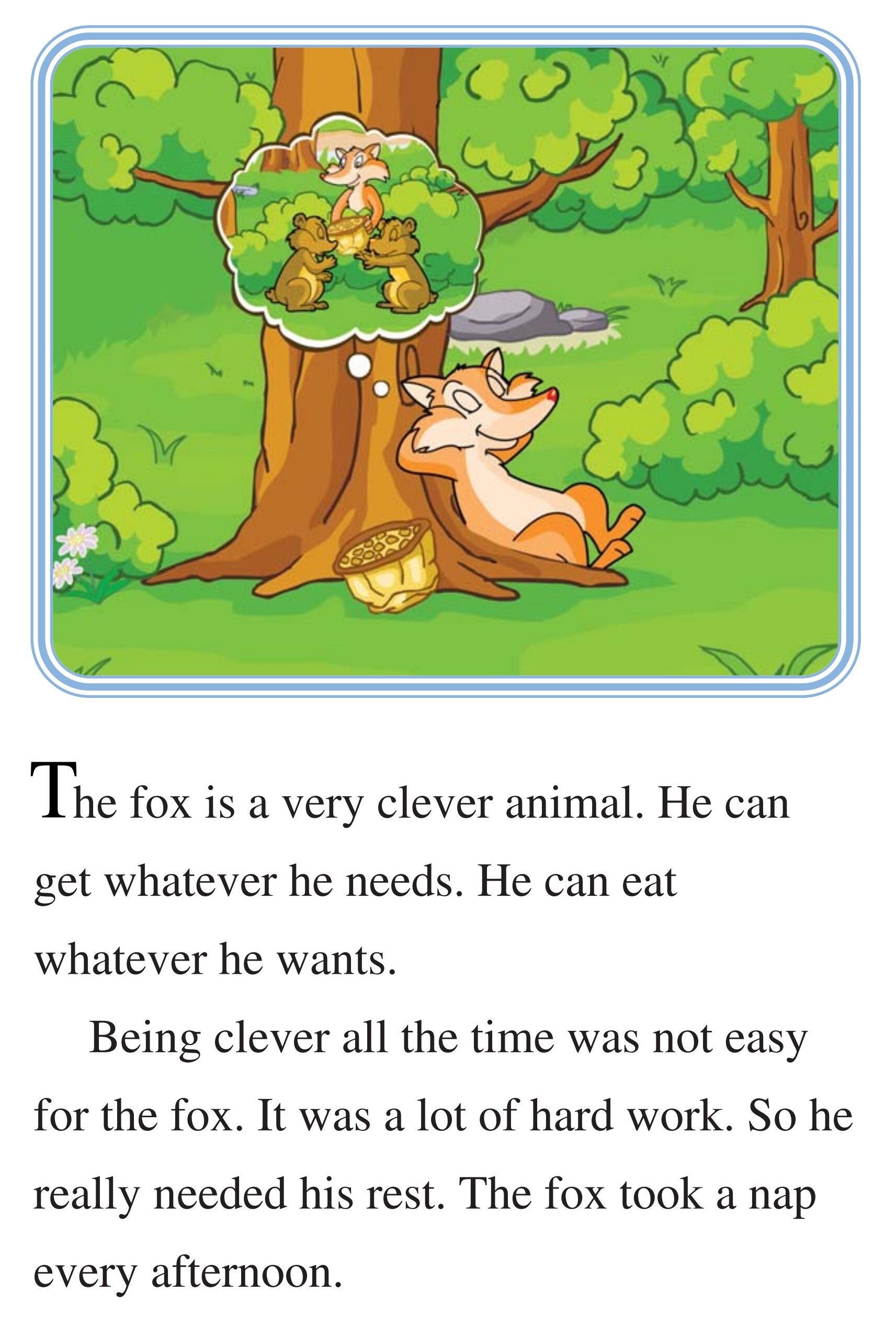 The Fox and the Crow绘本故事第3页