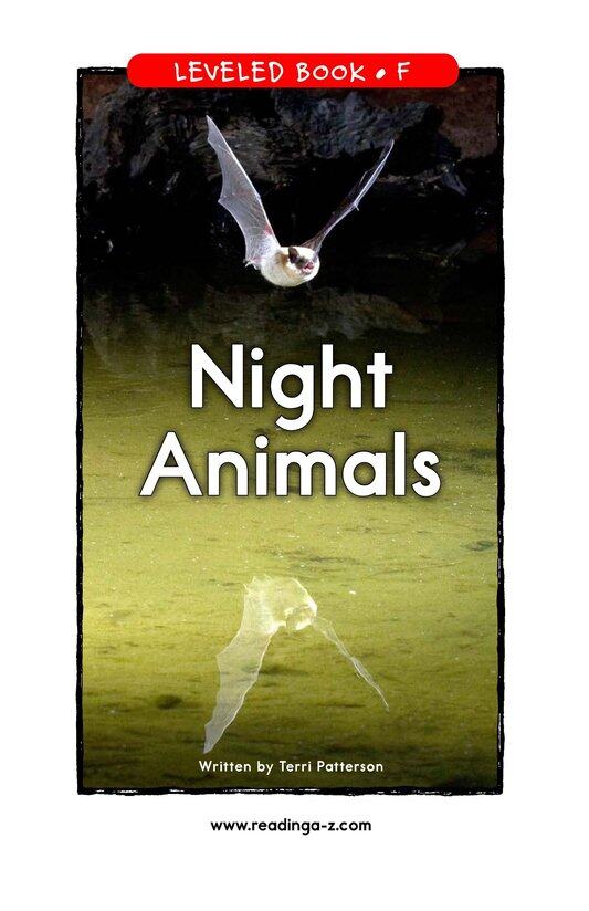 Night Animals绘本故事第2页