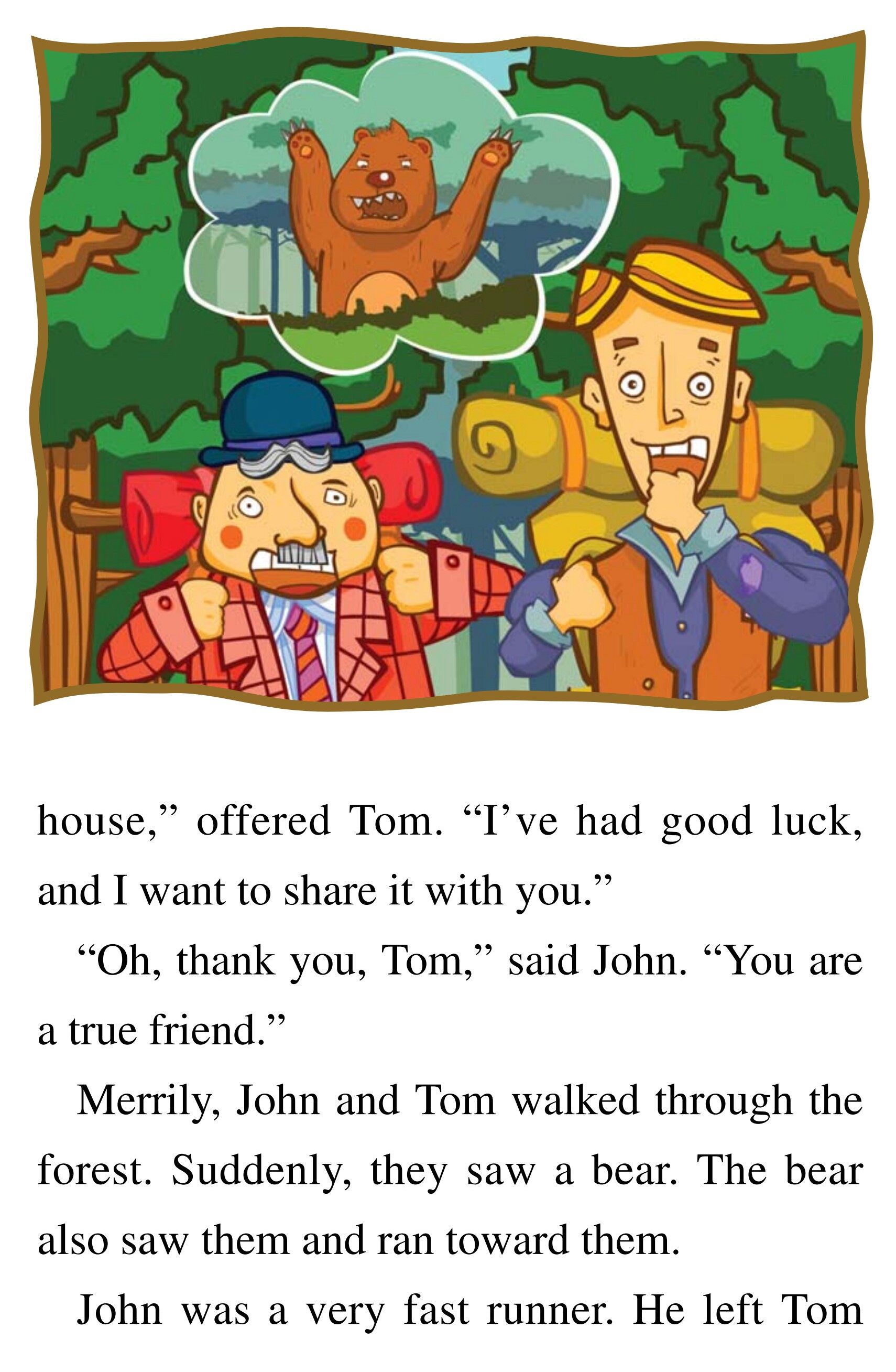 The Bear and the Two Travelers绘本故事第5页