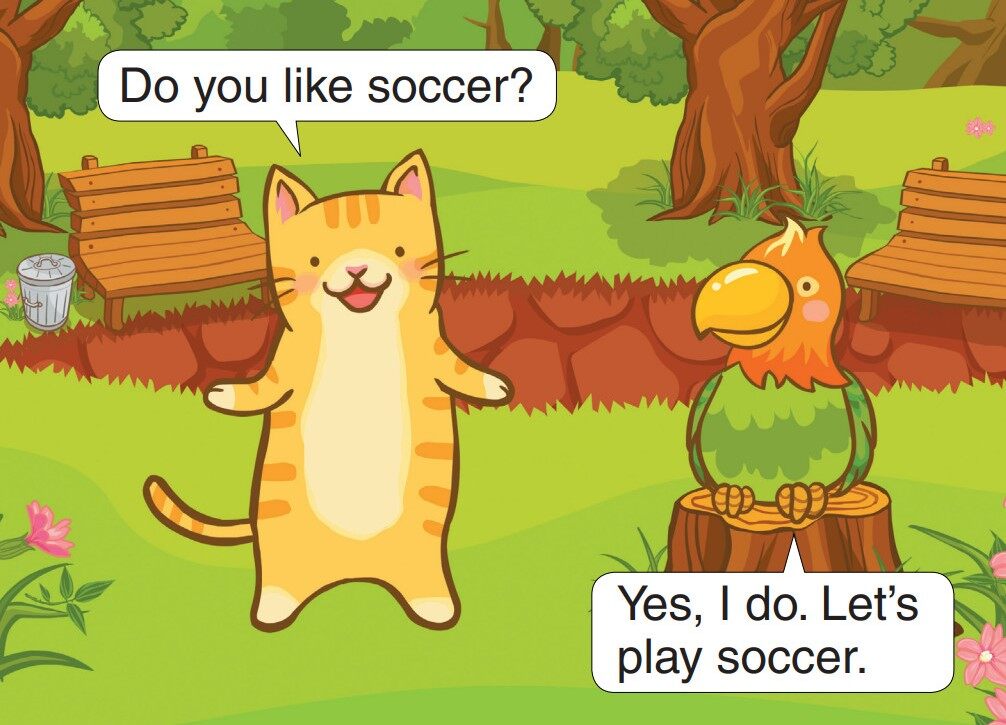 Let's Play Soccer!绘本故事第2页