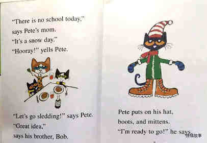 Pete The Cat Snow Daze绘本故事第4页