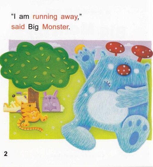 Big monster is running away绘本故事第3页