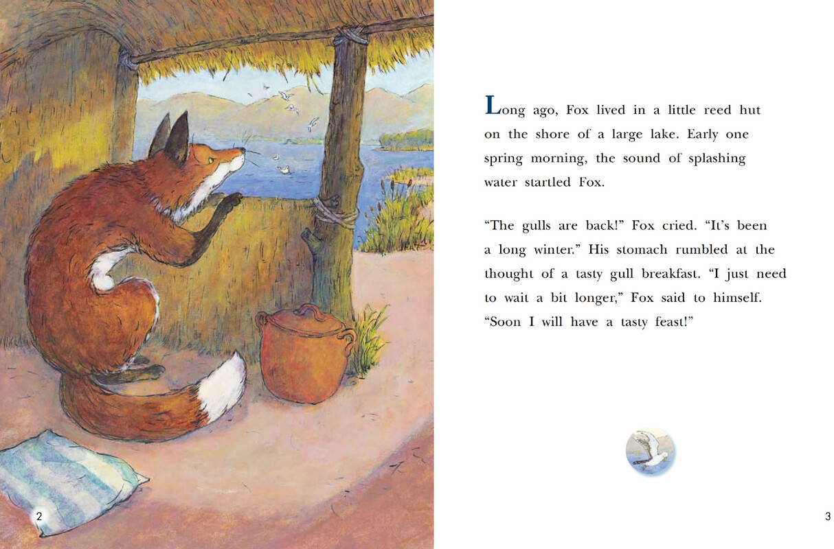 The Fox and the Gulls绘本故事第3页