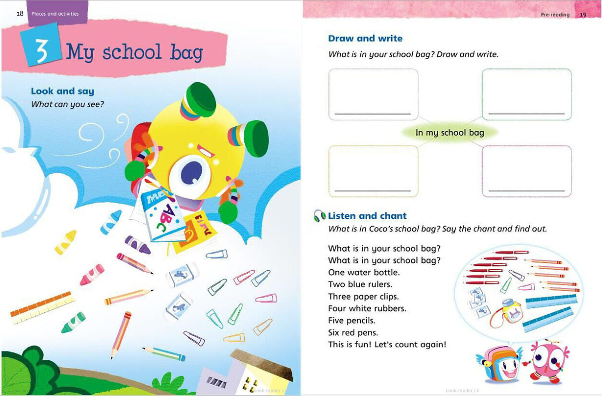 1B Unit 3 My school bag绘本故事第2页