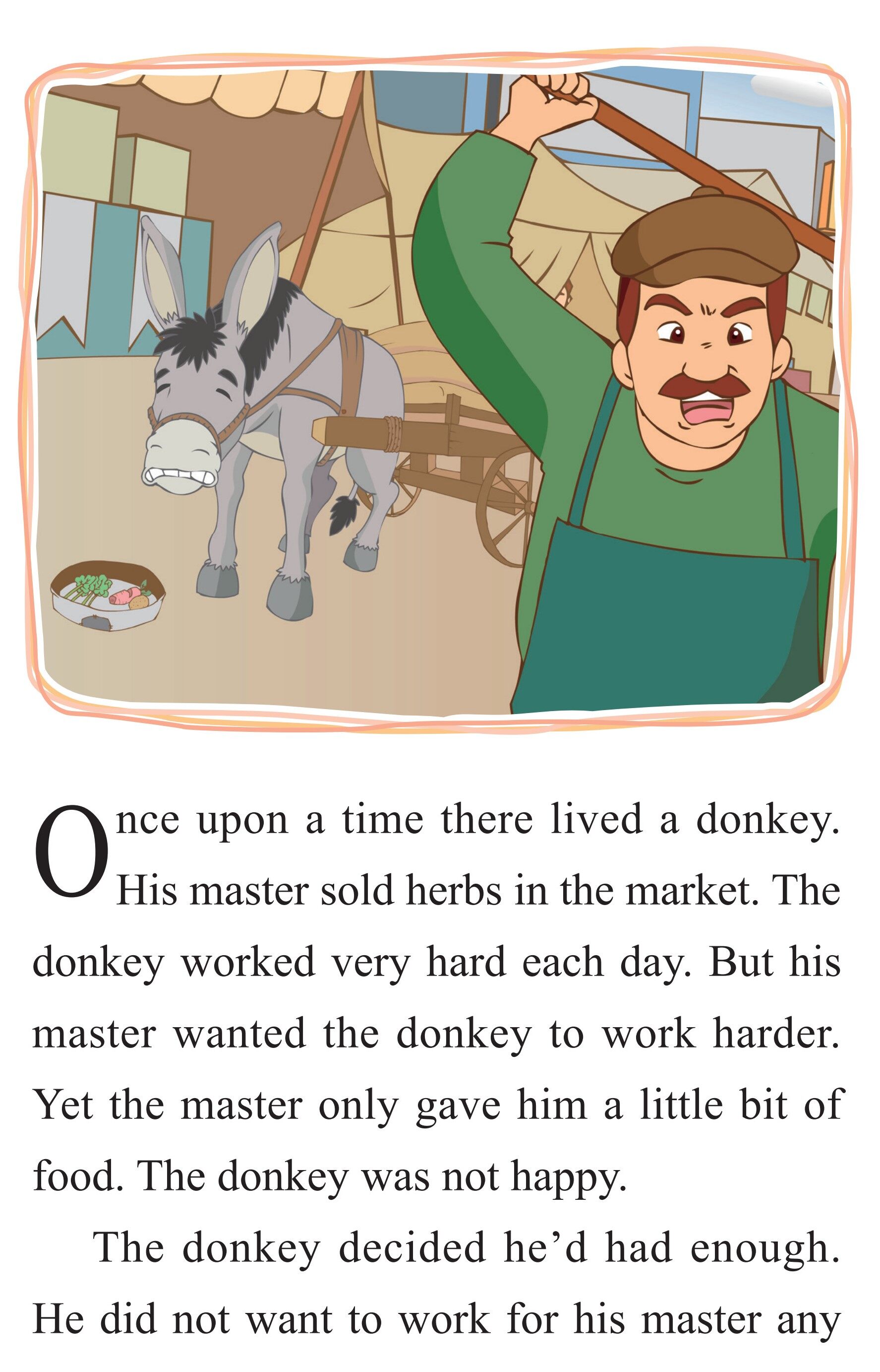 The Donkey and His Masters绘本故事第3页